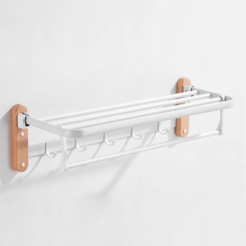 White Bathroom Set Solid Wood & Aluminum Bathroom Accessory as Individual or as a Set
