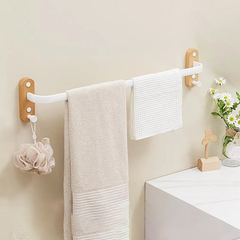 White Bathroom Set Solid Wood & Aluminum Bathroom Accessory as Individual or as a Set
