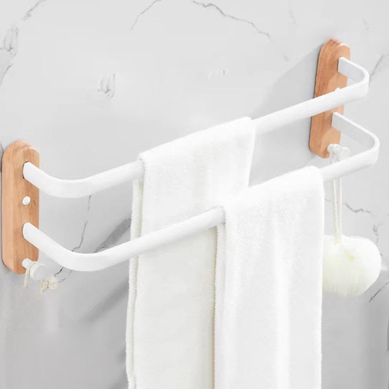 White Bathroom Set Solid Wood & Aluminum Bathroom Accessory as Individual or as a Set