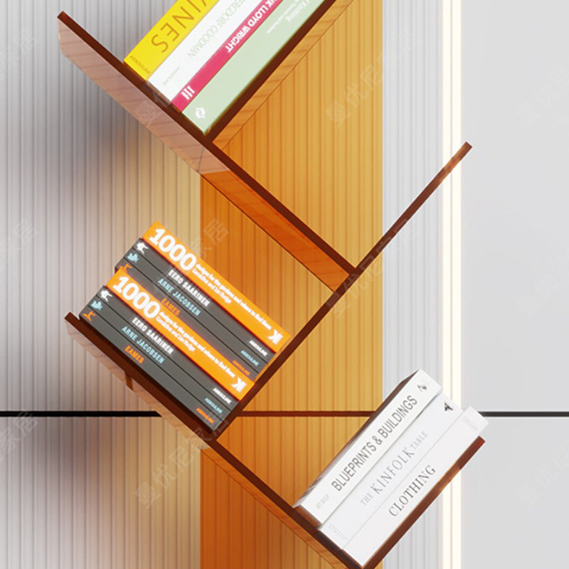 Contemporary Style Open Back Bookshelf Standard Acrylic Bookcase