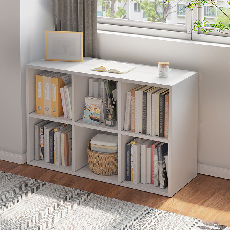 Standard Engineered Wood Bookcase Scandinavian Closed Back Bookshelf