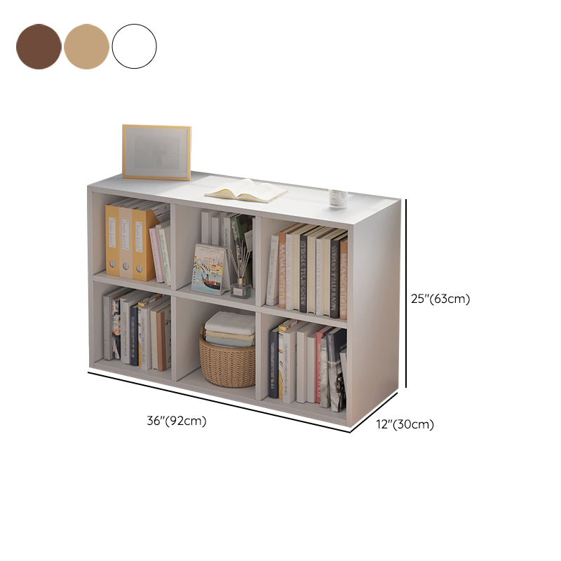 Standard Engineered Wood Bookcase Scandinavian Closed Back Bookshelf