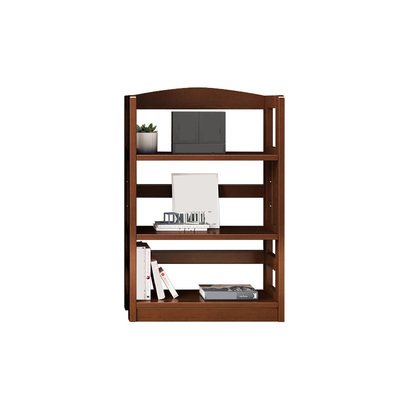 Contemporary Open Back Standard Bookshelf Wooden Bookcase with Shelves