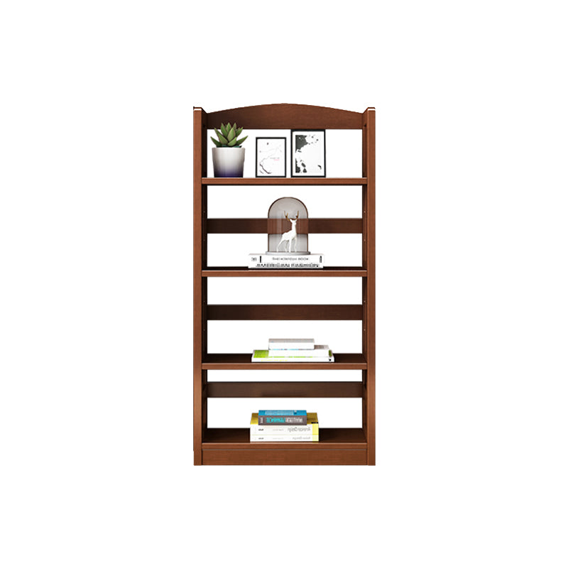 Contemporary Open Back Standard Bookshelf Wooden Bookcase with Shelves