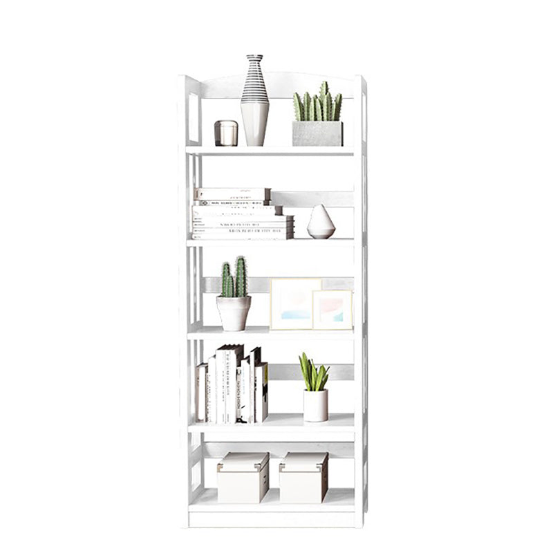 Contemporary Open Back Standard Bookshelf Wooden Bookcase with Shelves