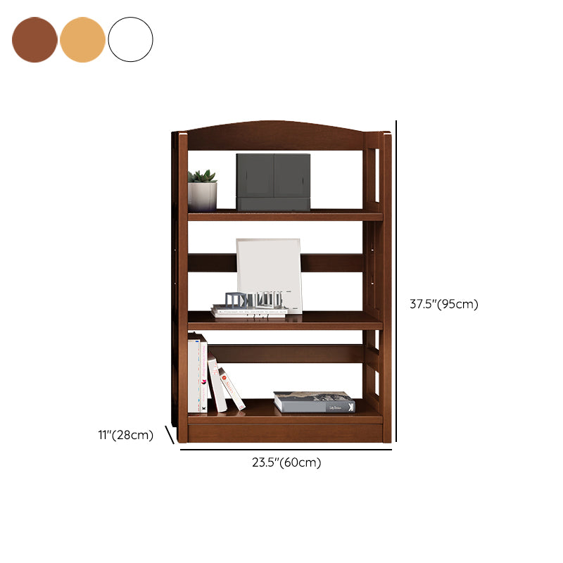 Contemporary Open Back Standard Bookshelf Wooden Bookcase with Shelves