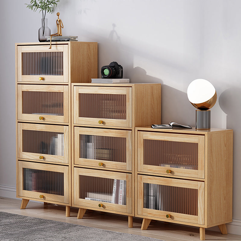 Scandinavian Closed Back Standard Bookshelf Wooden Bookcase with Shelves
