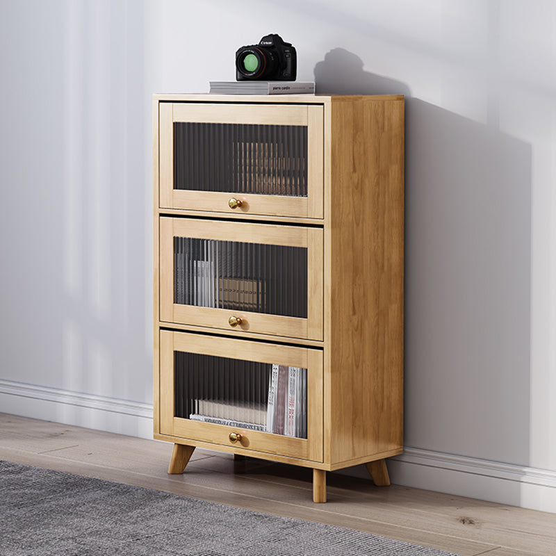 Scandinavian Closed Back Standard Bookshelf Wooden Bookcase with Shelves