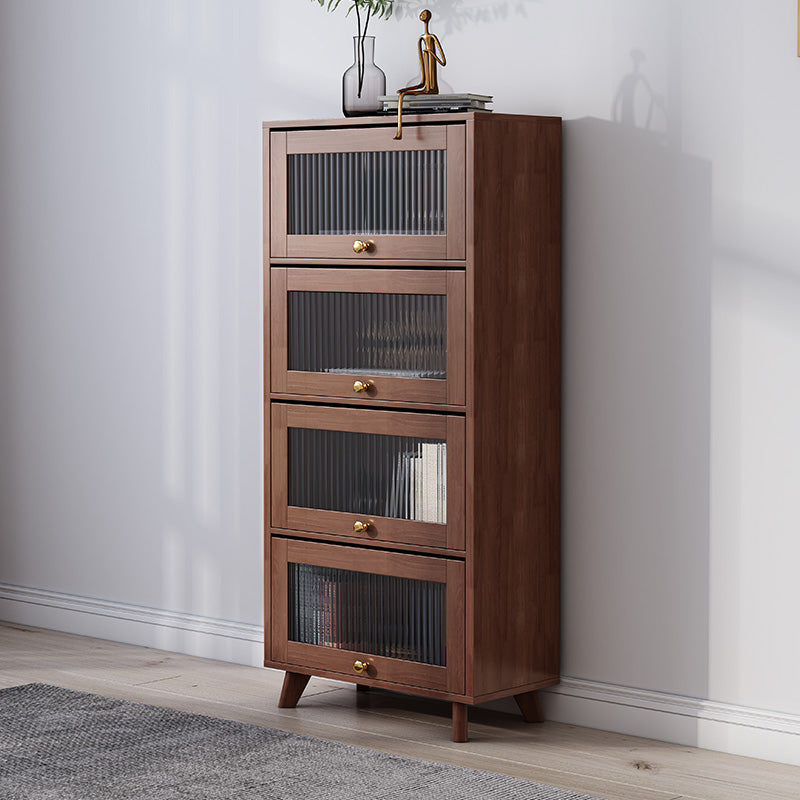 Scandinavian Closed Back Standard Bookshelf Wooden Bookcase with Shelves