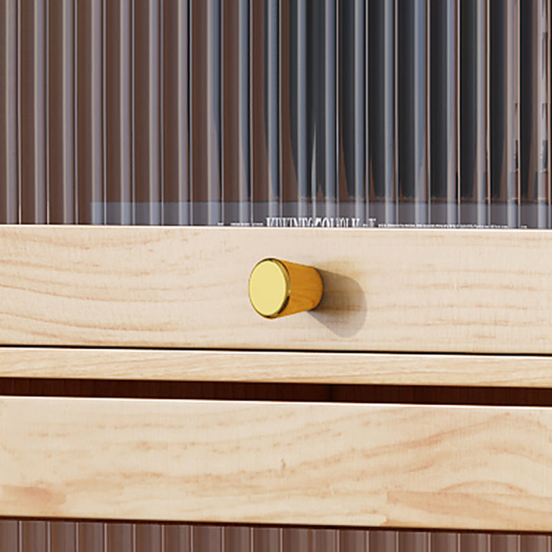 Scandinavian Closed Back Standard Bookshelf Wooden Bookcase with Shelves