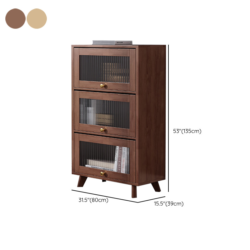 Scandinavian Closed Back Standard Bookshelf Wooden Bookcase with Shelves