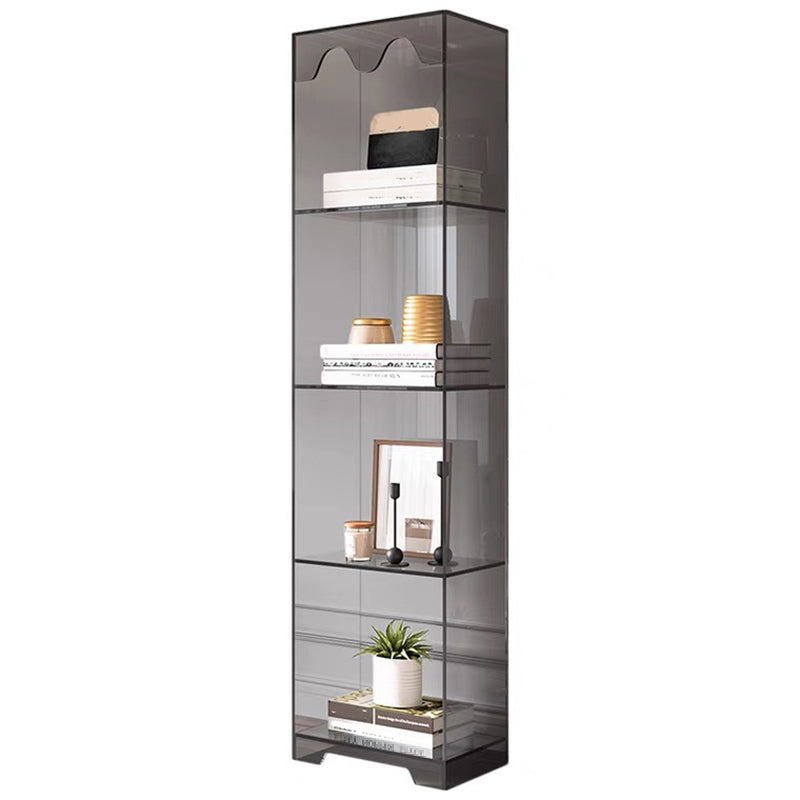 Contemporary Closed Back Standard Bookshelf Acrylic Bookcase for Study Room