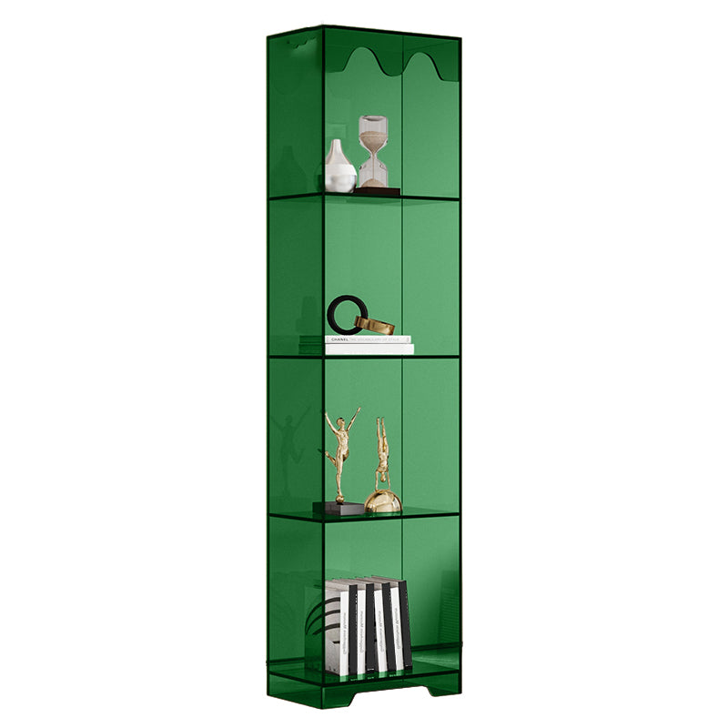 Contemporary Closed Back Standard Bookshelf Acrylic Bookcase for Study Room
