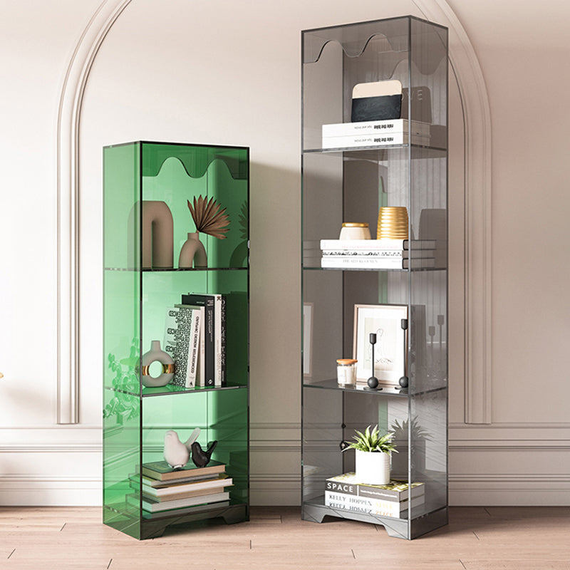 Contemporary Closed Back Standard Bookshelf Acrylic Bookcase for Study Room