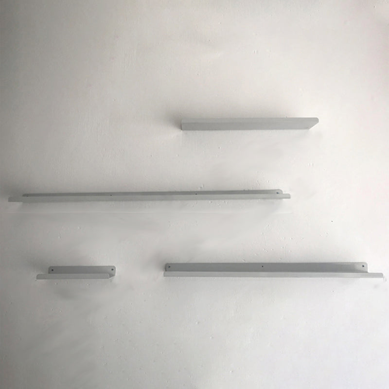 Floating Closed Back Bookshelf Metal Contemporary Bookcase with Shelf