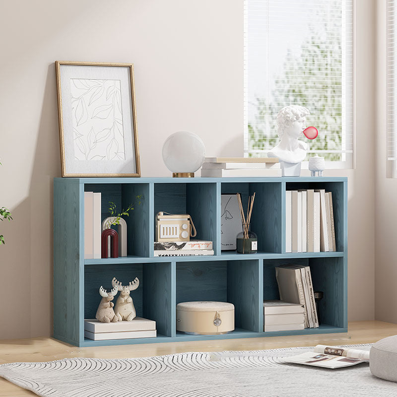 Standard Closed Back Bookshelf Engineered Wood Scandinavian Bookcase