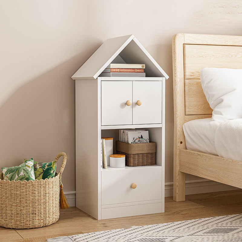 Standard Closed Back Bookshelf Engineered Wood Scandinavian Bookcase