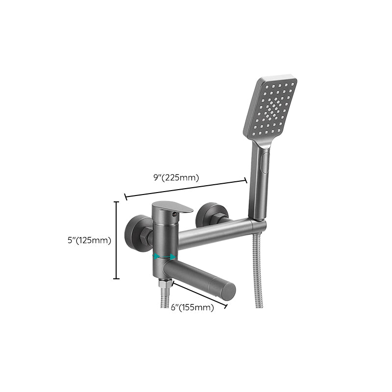 Bathroom Faucet Handheld Shower Head Rod Handle Bathtub Faucet