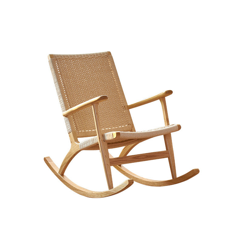 Modern Indoor Rocking Chair Natural Rattan Rocking Chair for Living Room