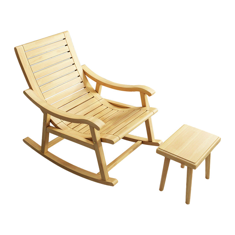 Wooden Base Leisure Home Rocking Chair Single Lounge Lazy Sofa Chair