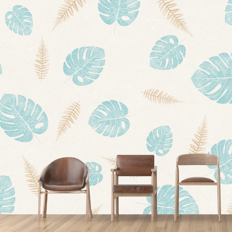 Modern Illustration Mural Wallpaper Plant Environment Friendly Bedroom Wall Mural