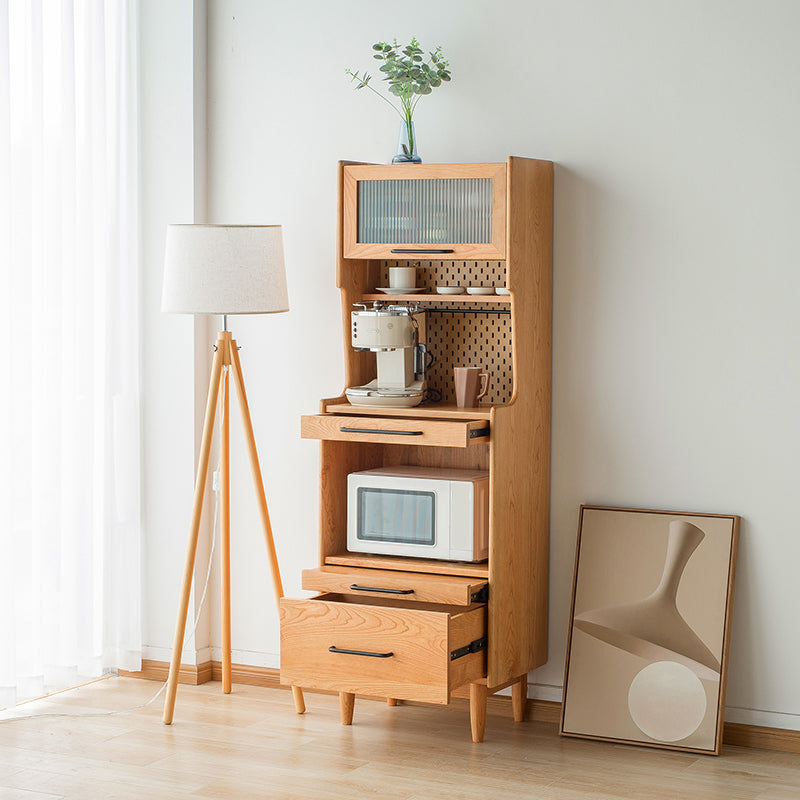 Modern Wooden Dining Hutch Pine Buffet Cabinet for Dining Room