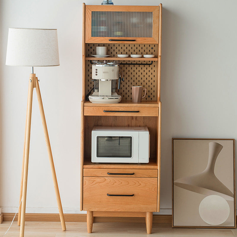 Modern Wooden Dining Hutch Pine Buffet Cabinet for Dining Room