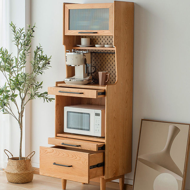 Modern Wooden Dining Hutch Pine Buffet Cabinet for Dining Room