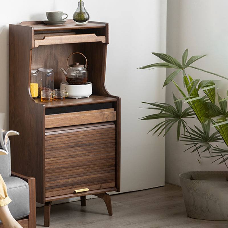 Mid-Century Accent Cabinet Bar Pulls Handle Design Storage Cabinet with Door