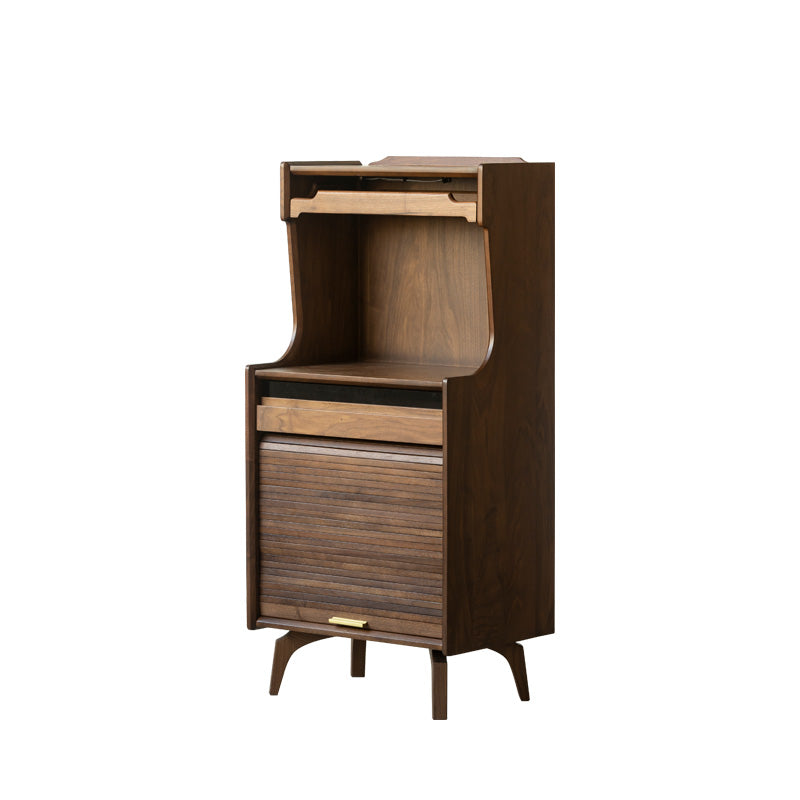 Mid-Century Accent Cabinet Bar Pulls Handle Design Storage Cabinet with Door