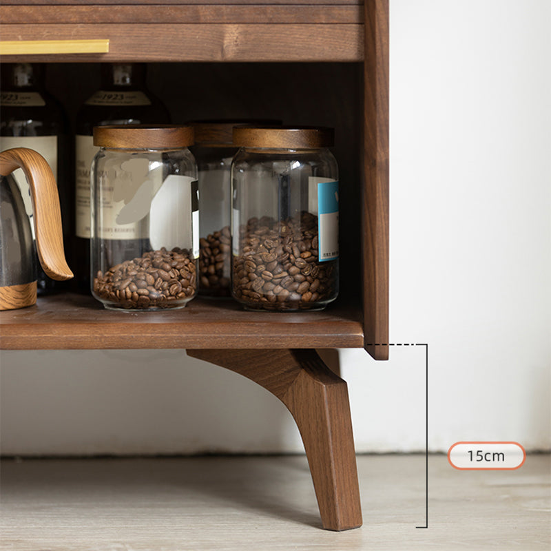 Mid-Century Accent Cabinet Bar Pulls Handle Design Storage Cabinet with Door