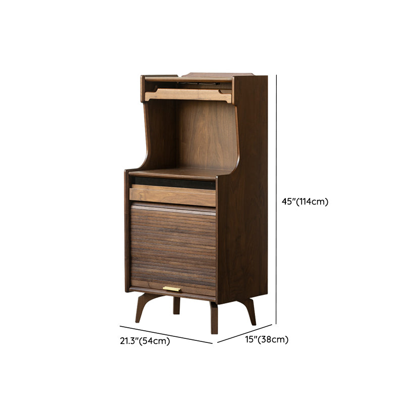 Mid-Century Accent Cabinet Bar Pulls Handle Design Storage Cabinet with Door