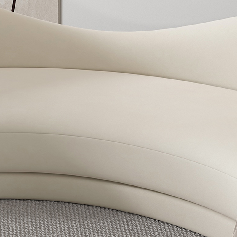 Scandinavian Fabric White Cushions Tuxedo Arm Living Room Settee
