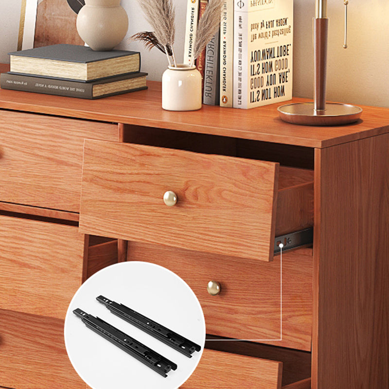 Mid-Century Rectangle Accent Cabinet Solid Wood Storage Cabinet