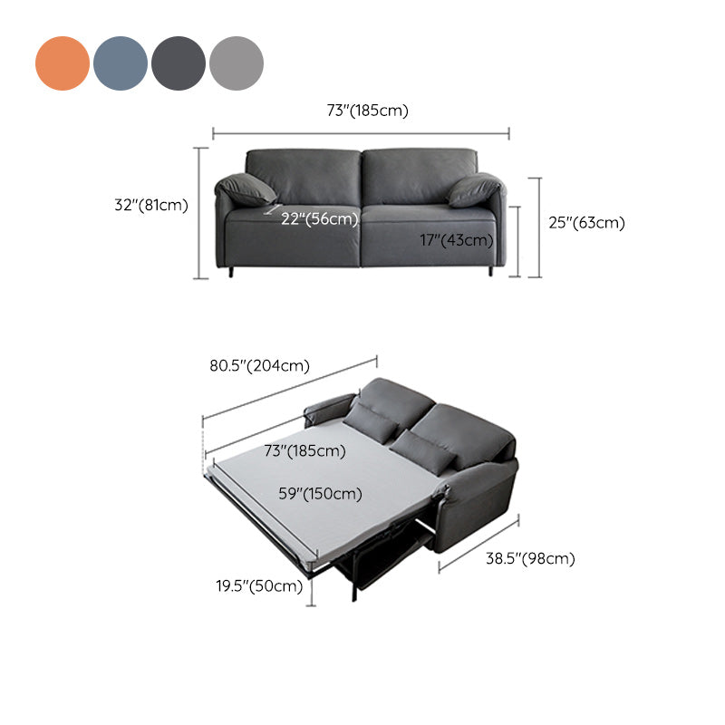 Contemporary Convertible Sofas Cushion Back Futon Sleeper Sofa Bed