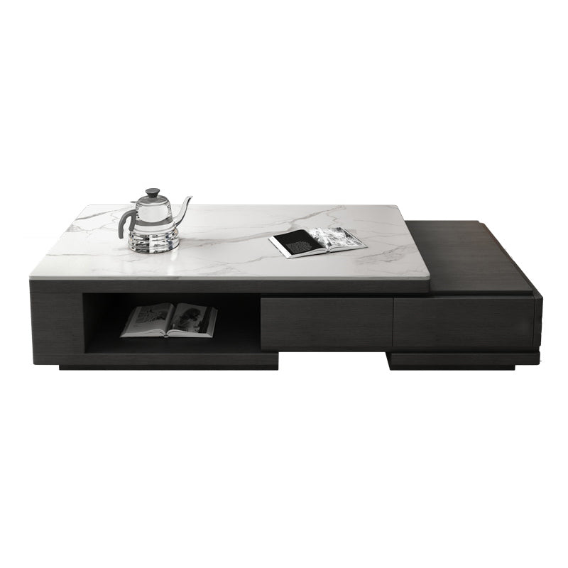 Single Coffee Table Slate Rectangular Coffee Table with Shelf