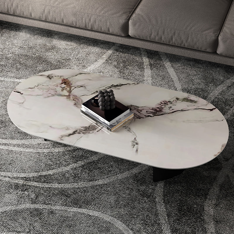 No Distressing Coffee Table Modern 2 Legs Free-Form Single Coffee Table