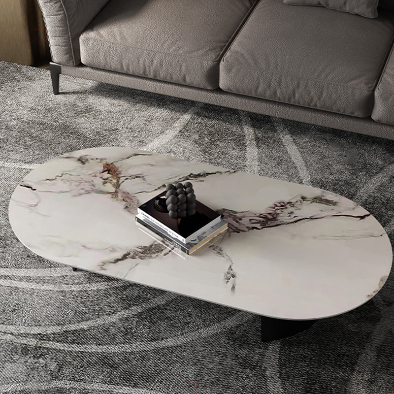 No Distressing Coffee Table Modern 2 Legs Free-Form Single Coffee Table