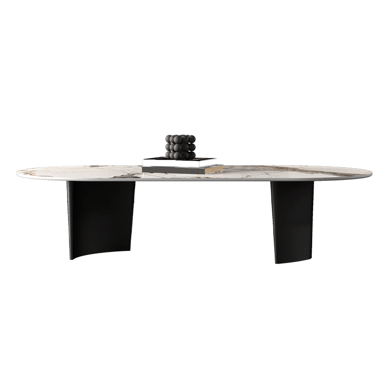 No Distressing Coffee Table Modern 2 Legs Free-Form Single Coffee Table
