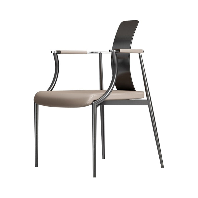 Glam Track Arms Armchair Basic Fixed Back Accent Armchair for Living Room