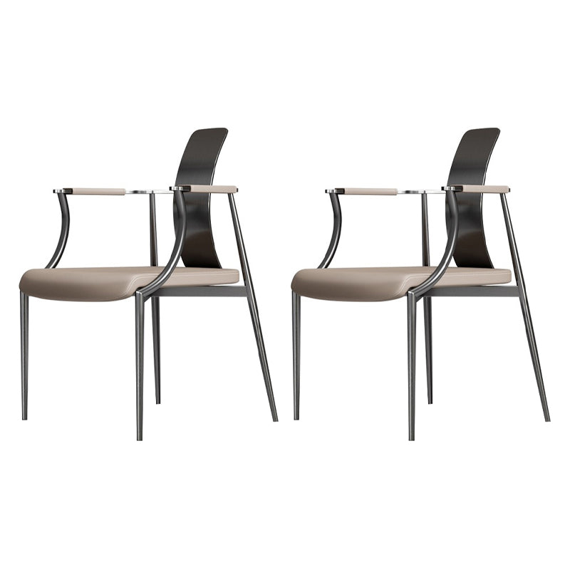Glam Track Arms Armchair Basic Fixed Back Accent Armchair for Living Room