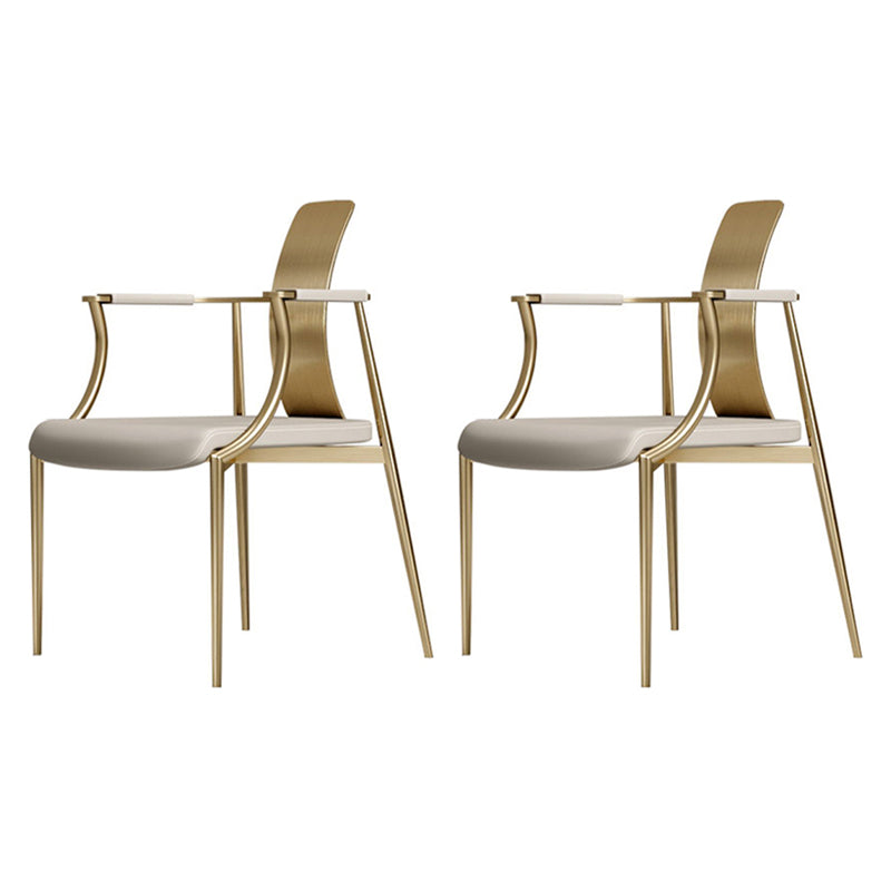 Glam Track Arms Armchair Basic Fixed Back Accent Armchair for Living Room