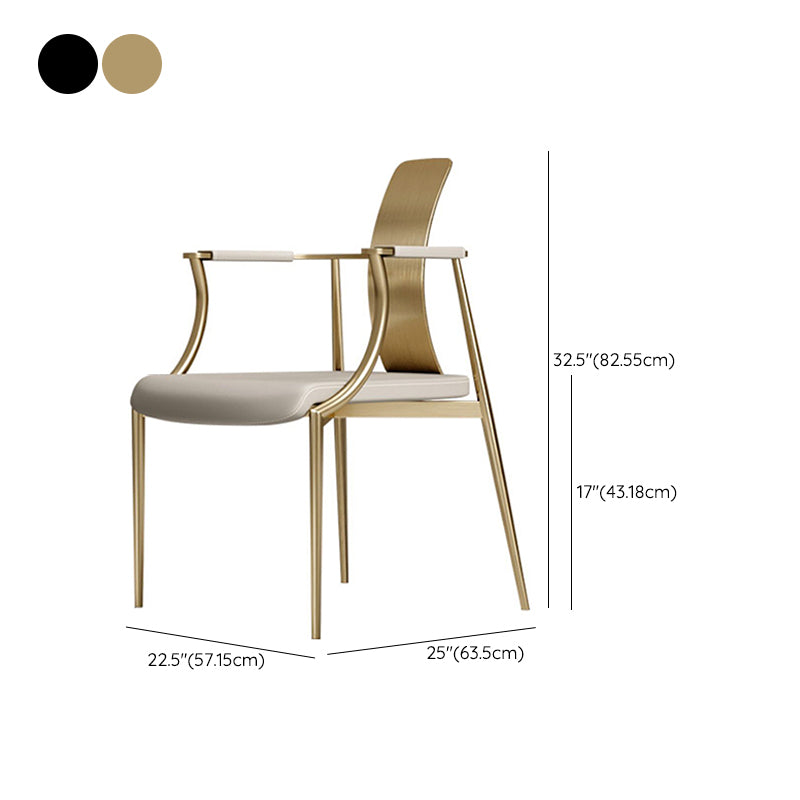 Glam Track Arms Armchair Basic Fixed Back Accent Armchair for Living Room
