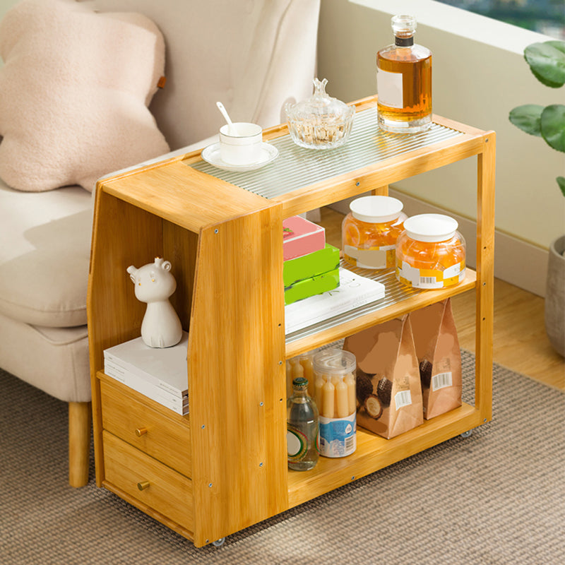 Rectangular End Table 27.6" W x 11.8" D x 23.6" H Wooden Modernistic Side Table