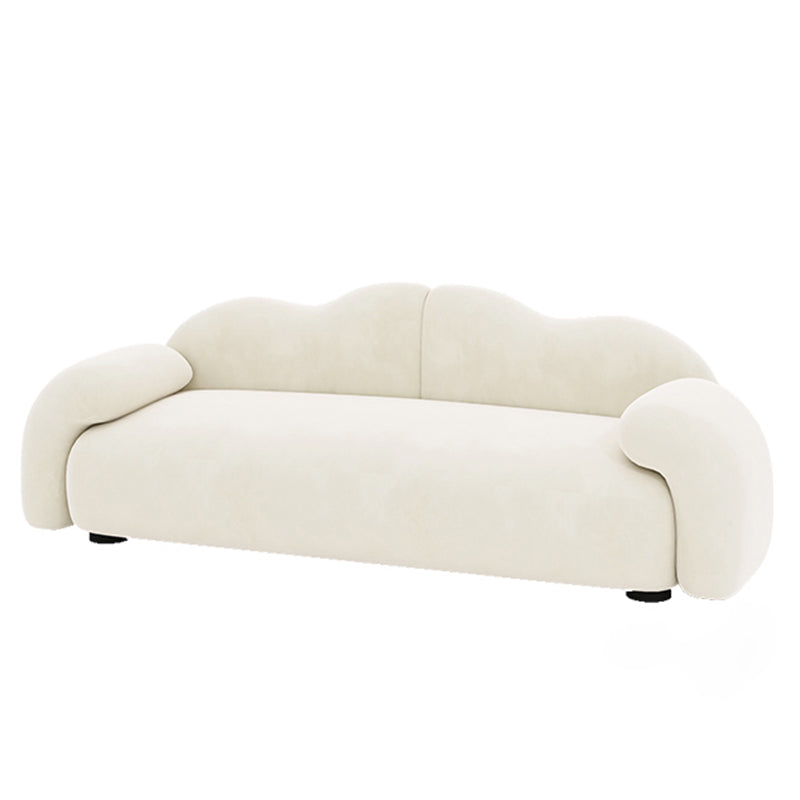 Scandinavian Seating White Cushions Rolled Arm Living Room Settee