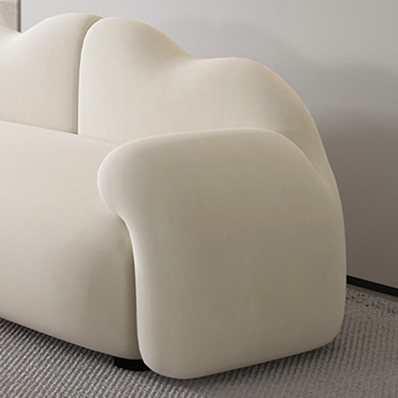 Scandinavian Seating White Cushions Rolled Arm Living Room Settee