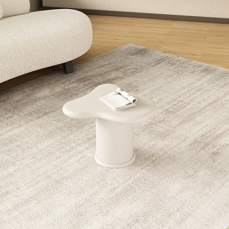 White Wood Coffee Table Free-Form Modern No Distressing Coffee Table