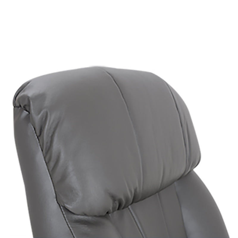 Modern Leather Standard Recliner Position Lock Recliner with Ottoman