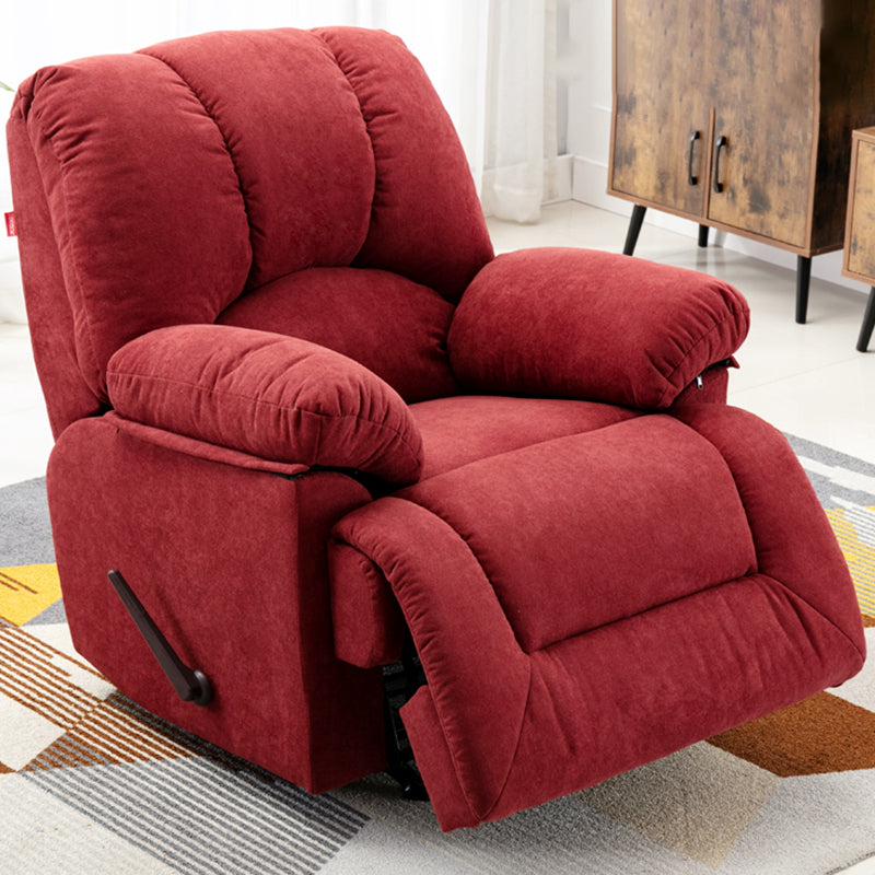 Contemporary Cotton Reclining Chair Solid Color Chair with Independent Foot