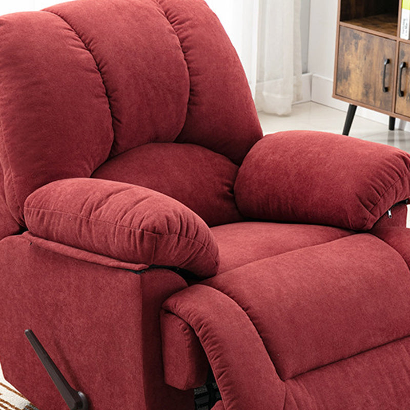 Contemporary Cotton Reclining Chair Solid Color Chair with Independent Foot